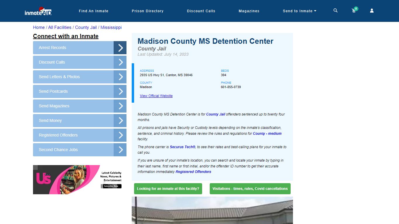 Madison County MS Detention Center - Inmate Locator - Canton, MS